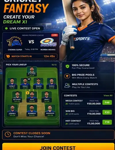 Sky11 (sky 11) fantasy cricket & matchday visual 3